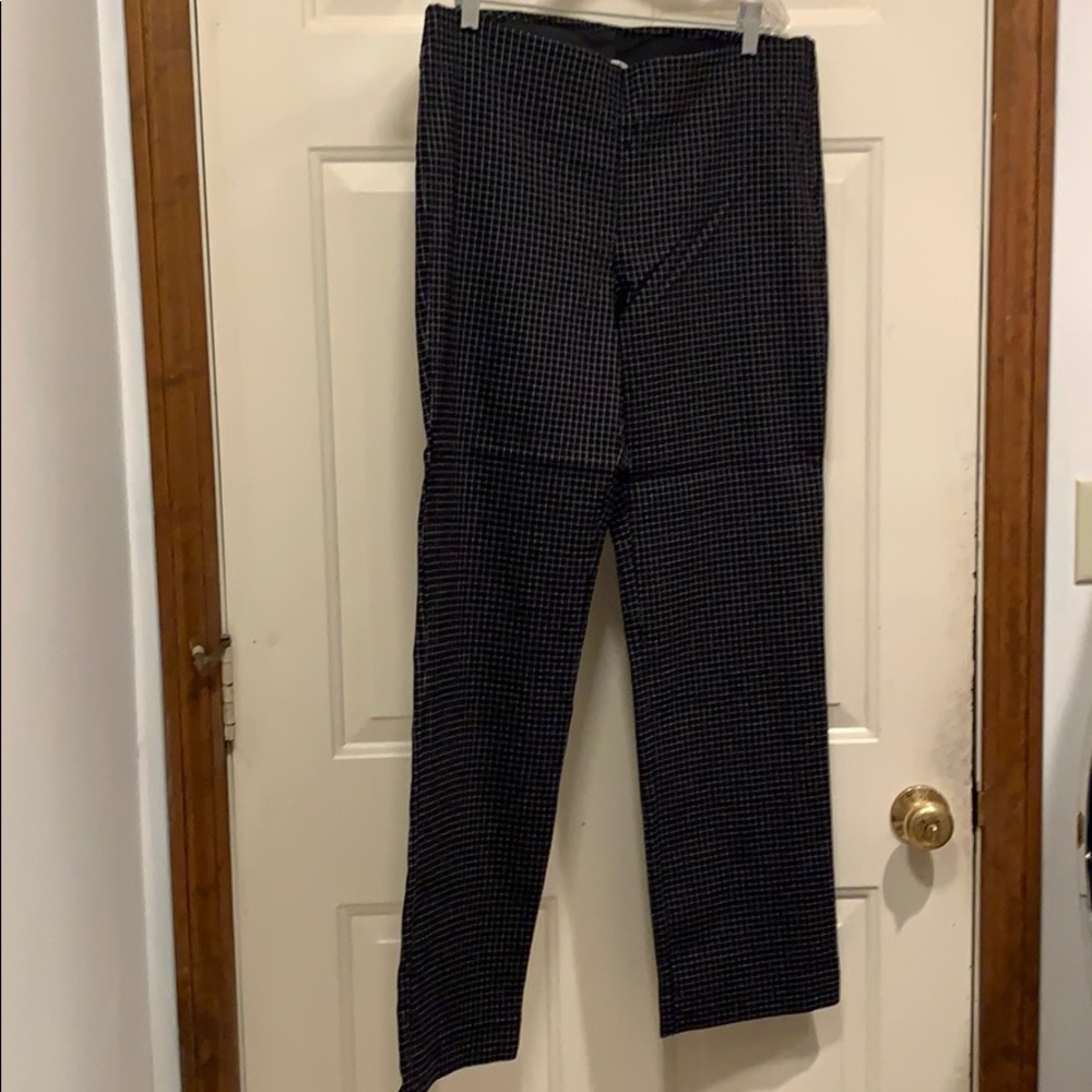 WHBM- Black and White checkered dress pants